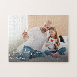 Puzzle Mejor foto de papá nunca simple Personalizado