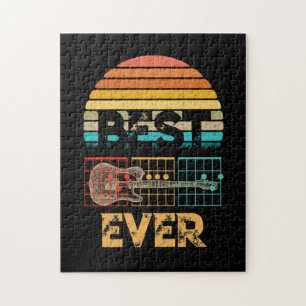 Puzzle Mejor Guitar Papá Nunca Música Vintage Padres Dato