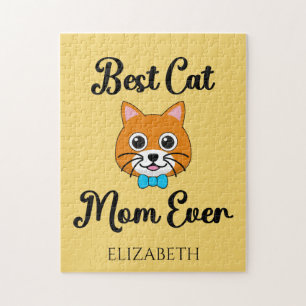 Puzzle Mejor Madre Gata Personalizada