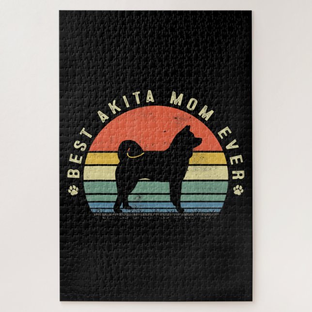 Puzzle Mejor Mamá Akita Regalos De Perros De Akita Gracio (Vertical)