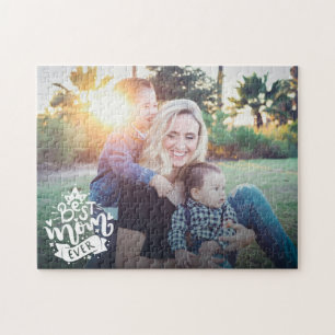 Puzzle Mejor Mamá Cita Blanca Regalo Fotográfico del Día