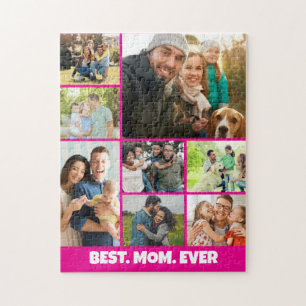 Puzzle Mejor Mamá del Mundo – Plantilla de Marco de Colla