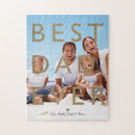 Puzzle Mejor papa de la historia, diseño de foto completa