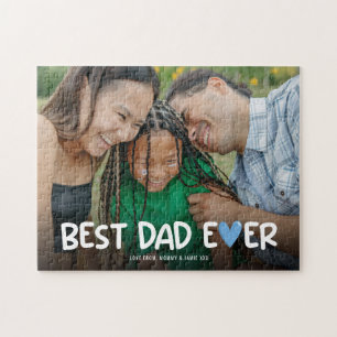 Puzzle Mejor Papá del Mundo Divertida Foto Familiar