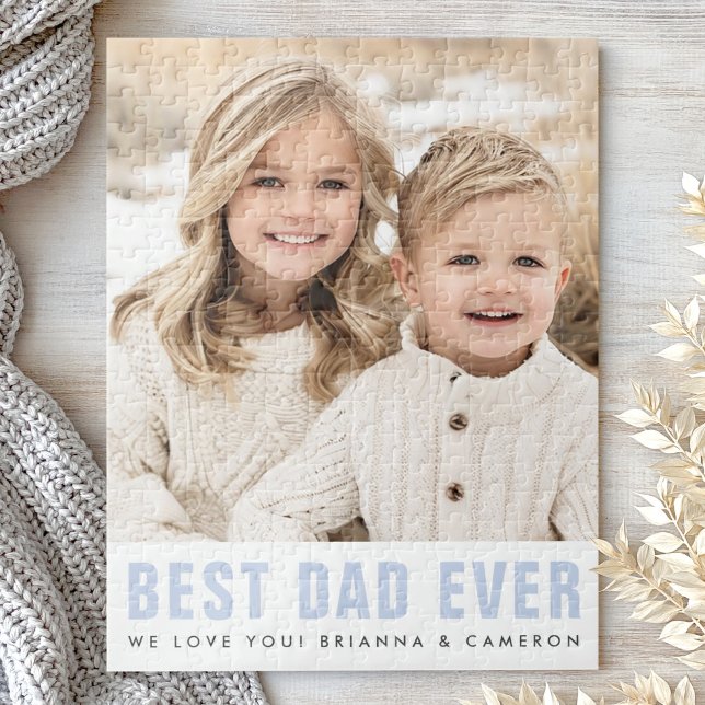 Puzzle Mejor papá del mundo feliz día del padre foto (Best dad ever happy father's day photo jigsaw puzzle)
