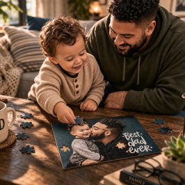 Puzzle Mejor papá del mundo Foto personalizada Regalo del