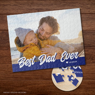 Puzzle Mejor Papá del Mundo Foto Personalizada Regalo del