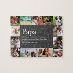 Puzzle Mejor Papá Padre Definición 14 Foto Divertida Gris