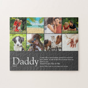 Puzzle Mejor papá padre definición 6 Foto divertida gris