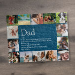 Puzzle Mejor papá papá papá padre definición 14 foto azul<br><div class="desc">14 rompecabezas de collage de fotos para que puedas personalizar para tu papá especial, papá, papá o padre para crear un regalo único para el día del padre, cumpleaños, Navidades o cualquier día que quieras mostrar lo que significa para ti. Una manera perfecta de mostrarle lo increíble que es cada...</div>