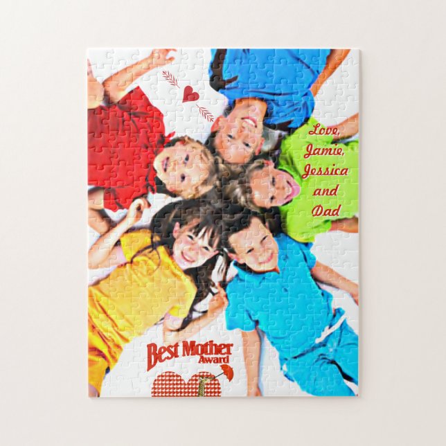 Puzzle Mejor Premio a la Madre Keepsake (Vertical)