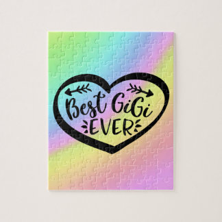 Puzzle Mejor regalo de corazón Gigi jamás