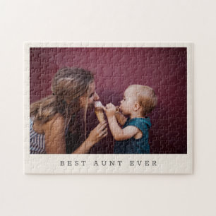 Puzzle Mejor tía personalizado regalo de recuerdo de foto