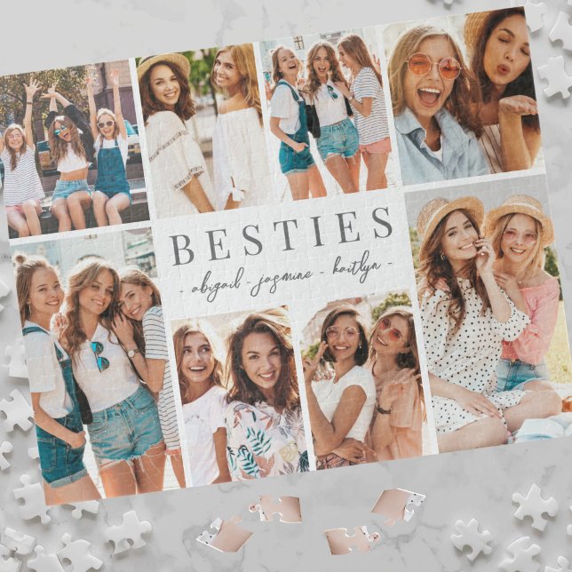 Puzzle Mejores Amigas Collage de Fotos (Best Friends Bestites Photo Collage Jigsaw Puzzle)