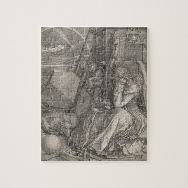 Puzzle Melancholia I, grabada por Albrecht Durer (Vertical)