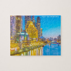 Puzzle Melbourne Australia Hora Nocturna