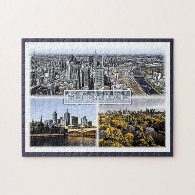 Puzzle Melbourne - Australia - Mosaico - (Horizontal)