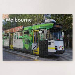 Puzzle Melbourne: tranvía de la ciudad, Victoria, Austral