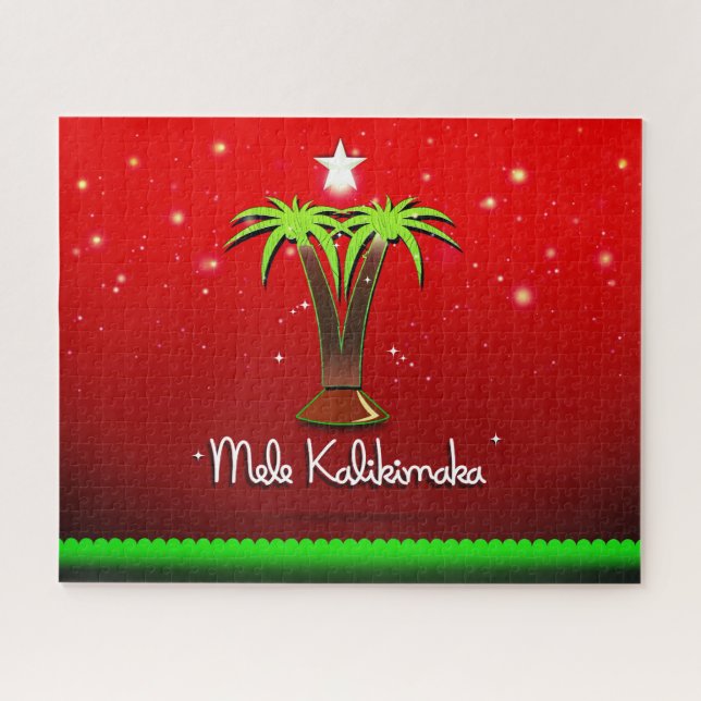 Puzzle Mele Kalikimaka Palm Tree para Navidad (Horizontal)