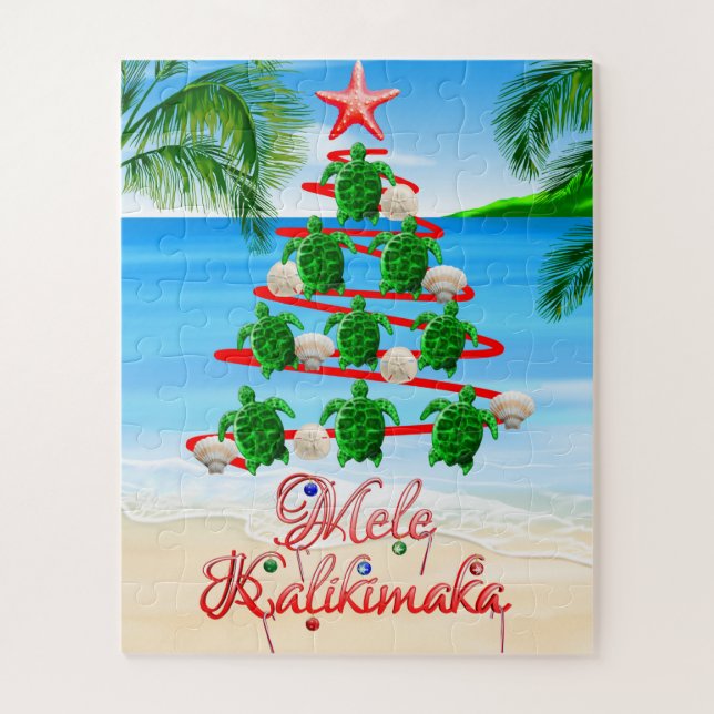 Puzzle Mele Kalikimaka Turtles (Vertical)