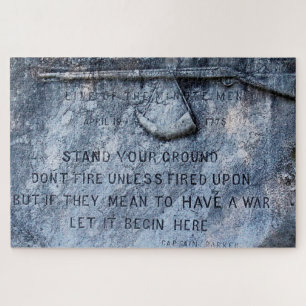 Puzzle Memorial Plague Lexington Massachusetts