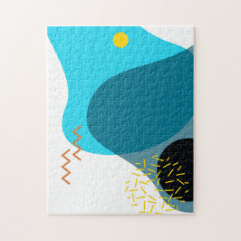Puzzle Memphis, cool, de moda, urbano, moderno ilustracio