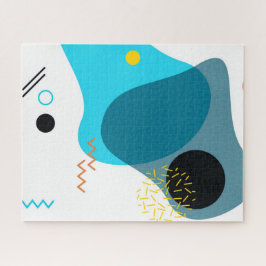 Puzzle Memphis, cool, de moda, urbano, moderno ilustracio