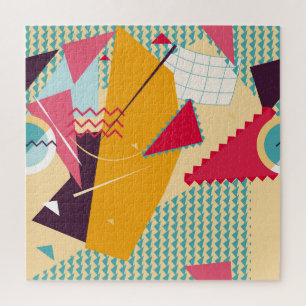 Puzzle Memphis Mood: Tendencia Geométrica Retro