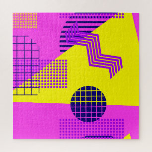 Puzzle Memphis Ochenta: Fondo de formas geométricas