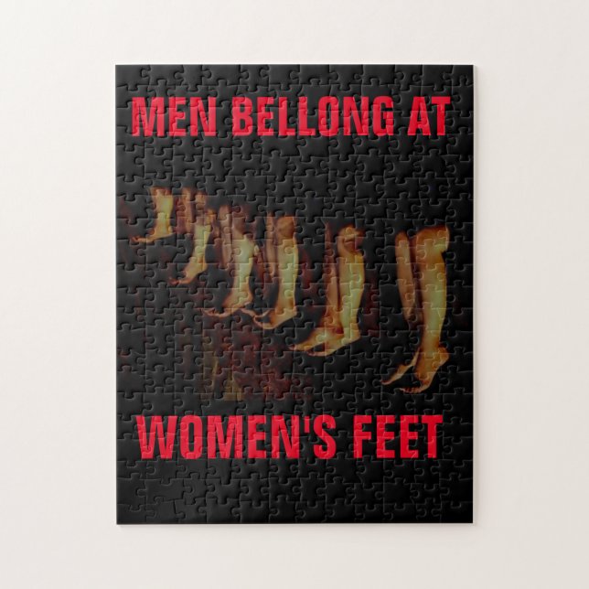 PUZZLE MEN BELONG AT WOMEN'S FEET (Vertical)