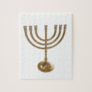 Puzzle menorah de oro