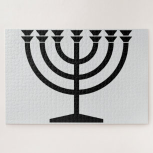 Puzzle Menorah judía (símbolo del judaísmo)