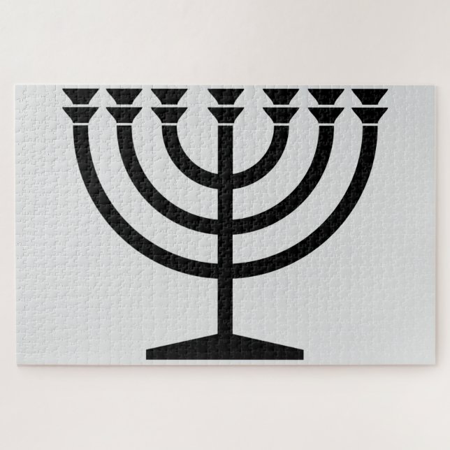 Puzzle Menorah judía (símbolo del judaísmo) (Horizontal)