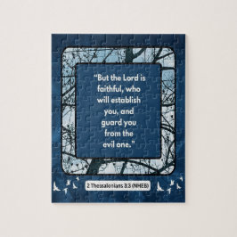 Puzzle Mensaje de fe - Verso de la Biblia - 2 Tesalones 3