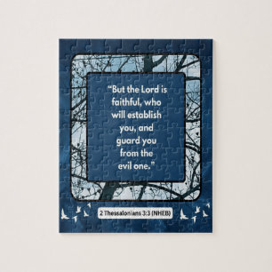 Puzzle Mensaje de fe - Verso de la Biblia - 2 Tesalones 3