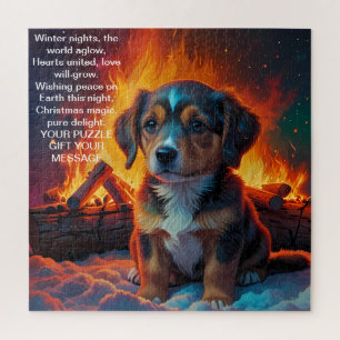 Puzzle Mensaje de Navidad Alegría