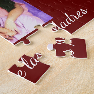 Puzzle Mensaje Personalizado rojo y corazón   Día de la M