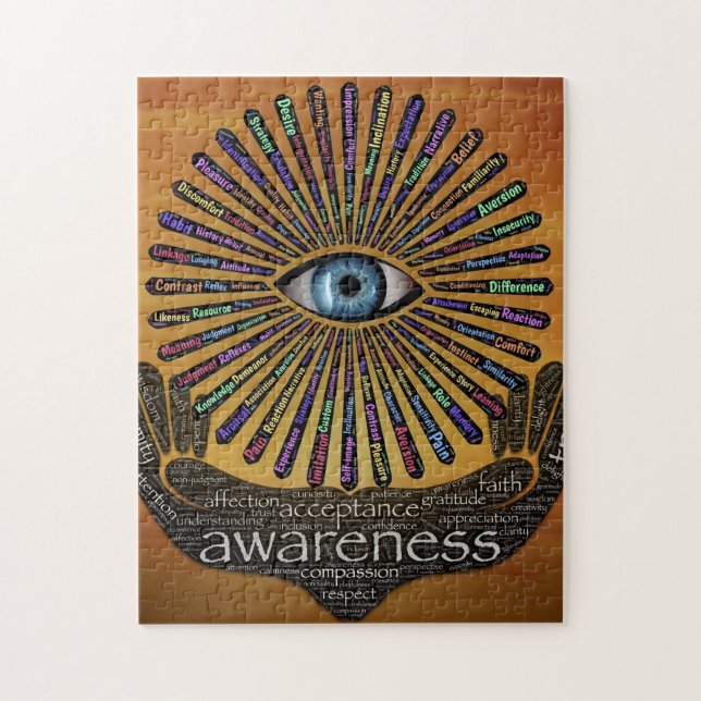 Puzzle Mentes de Concienciación Ojo Arte Inspirador de Pa (Vertical)