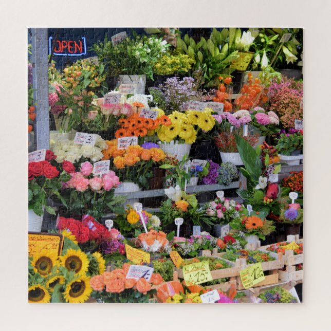 Puzzle Mercado de flores - Calles de Alemania -20x20 -676 (Vertical)