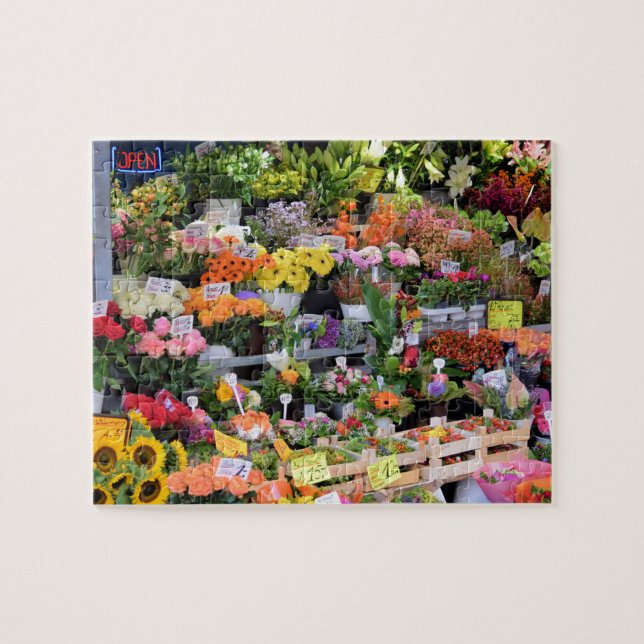 Puzzle Mercado de flores - Calles de Alemania - 8x10 - 11 (Horizontal)