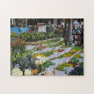 Puzzle Mercado de Tulipanes de Ámsterdam