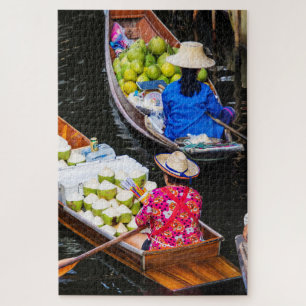 Puzzle Mercado flotante en Bangkok