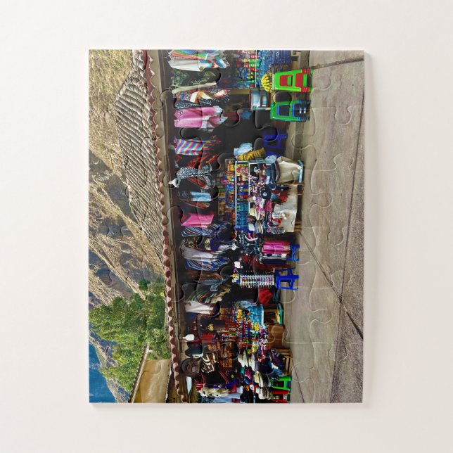 Puzzle Mercado Peruano | Textiles y Tesoros (Vertical)