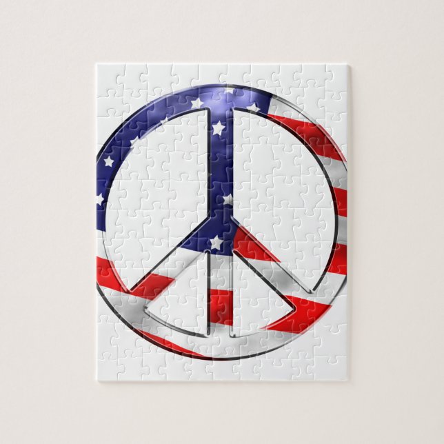 Puzzle merica peace sign (Vertical)