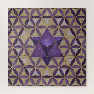 Puzzle Merkabah on Flower of life pattern