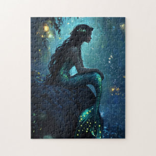 Puzzle Mermaid bajo la luz de la luna
