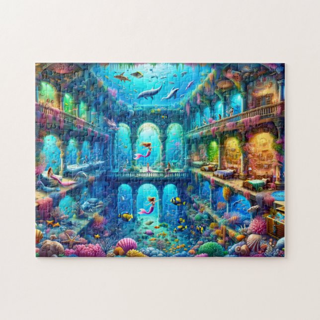 Puzzle Mermaid Castle Enchanting Underwater Kingdom (Horizontal)