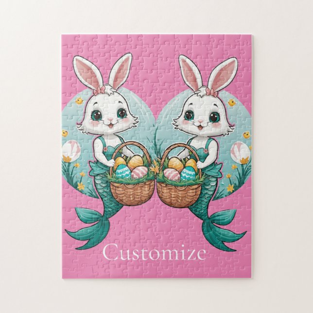 Puzzle Mermaid de conejo de Pascua Thunder_Cove (Vertical)