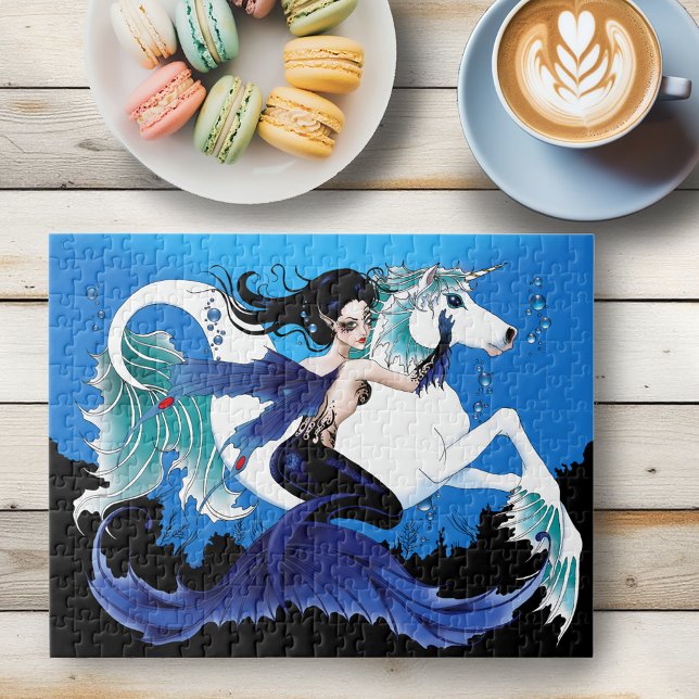 Puzzle Mermaid Sea Horario Fairy Blue (Subido por el creador)