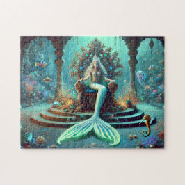Puzzle Mermaid Throne Enchanting Underwater Fantasy